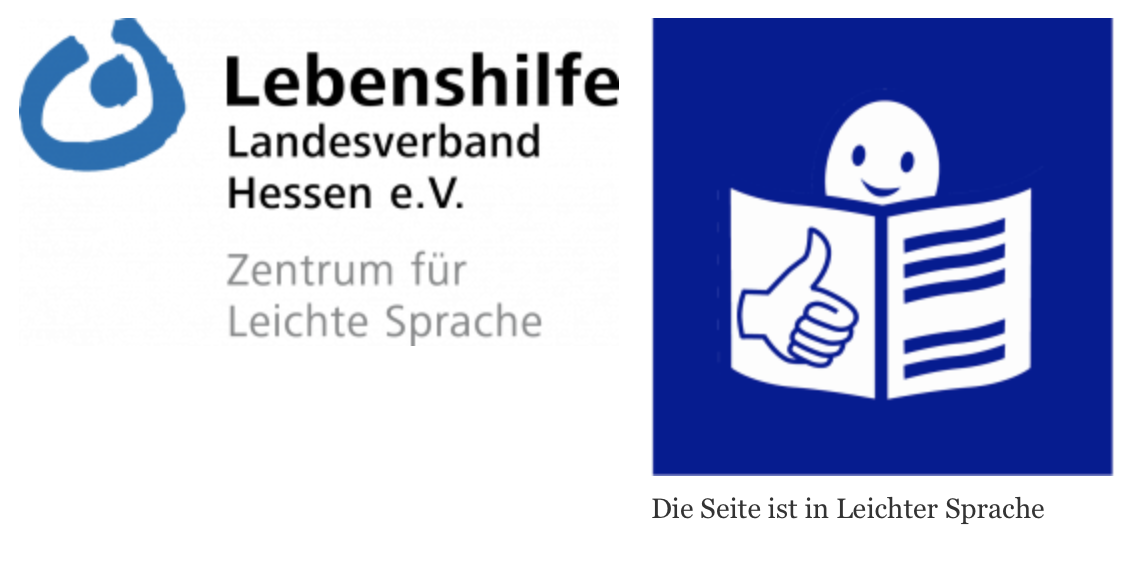 logo Lebenshilfe Landesverband Hessen e.V. & leichtes Lesen